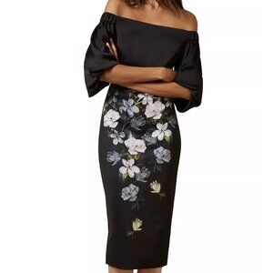 New Ted Baker Adalli Opal Off-the-Shoulder Dress - M